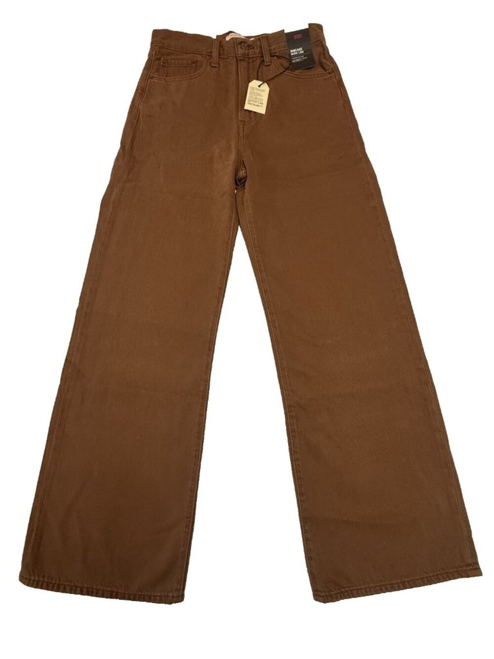 Levi's Ribcage Wide Leg Women's Jeans Washed Bison - Brown 🔥SALE DEAL